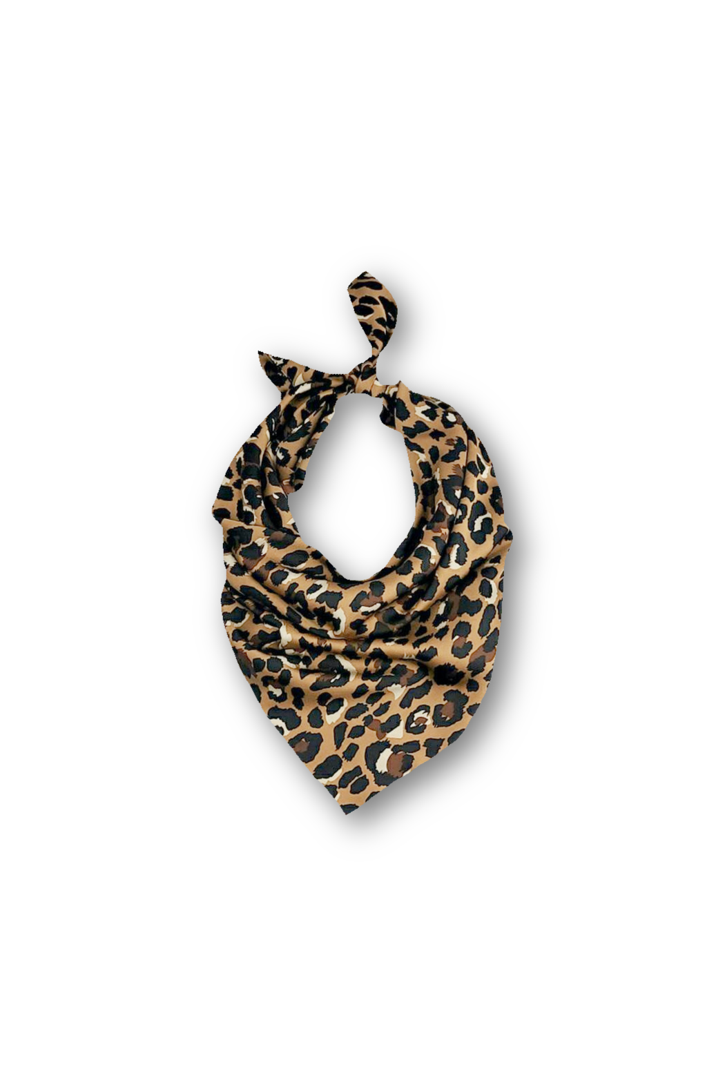 Square Satin Leopard Scarf