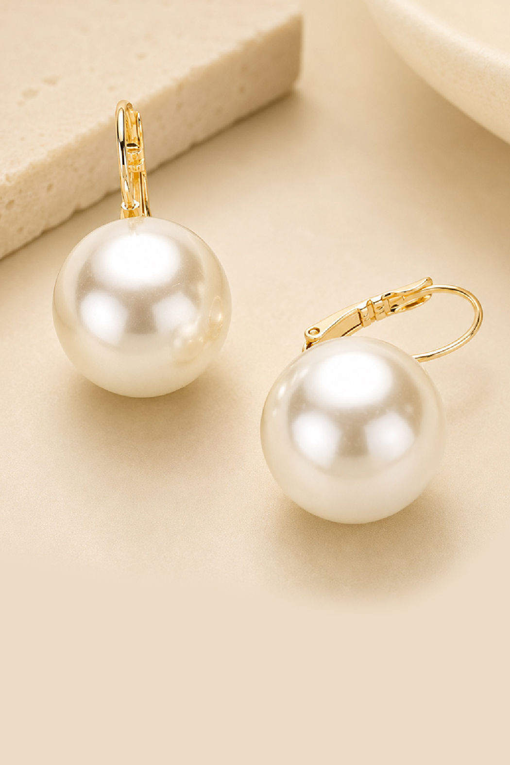 Leverback Pearl Earrings