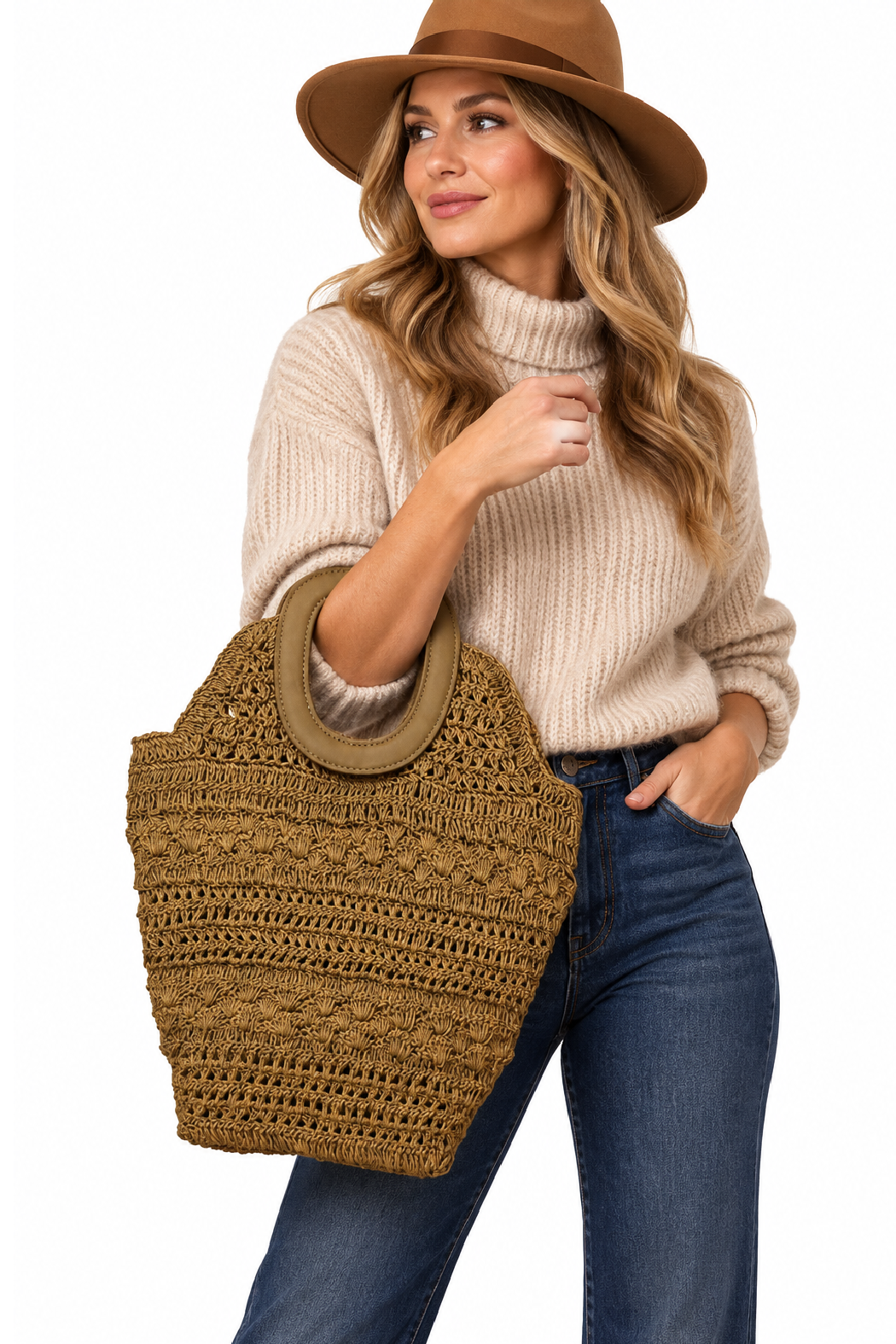 Macrame Style Satchel Bag