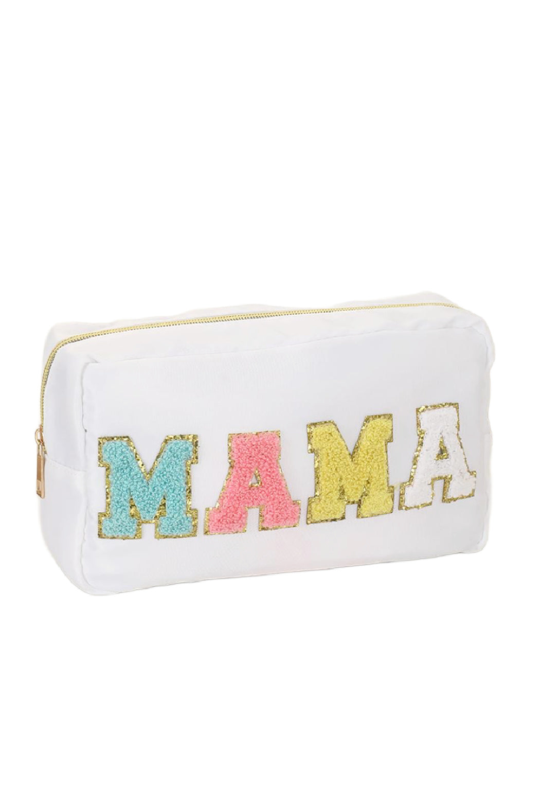 MAMA Chenille Letter Travel and Makeup Pouch
