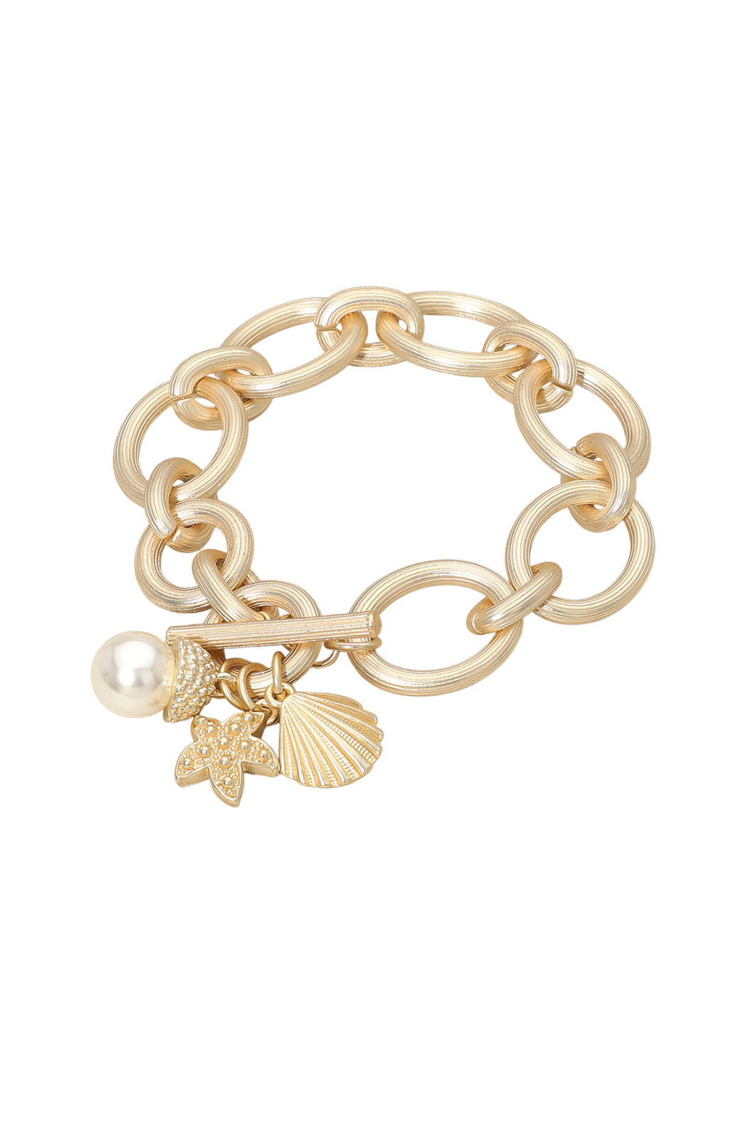 Gold Plated Coastal Matte Gold Bracelet