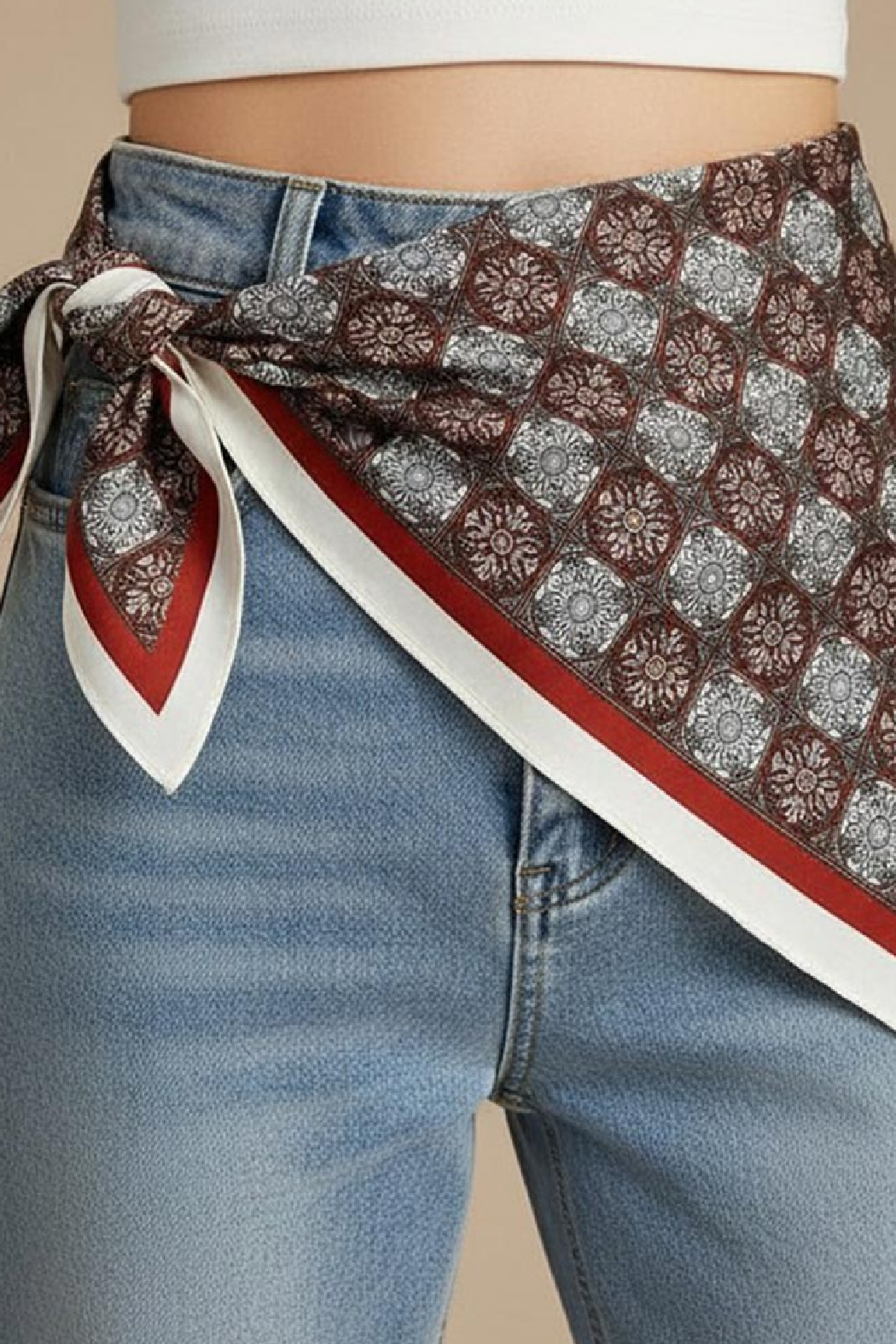 Medallion Silk Scarf