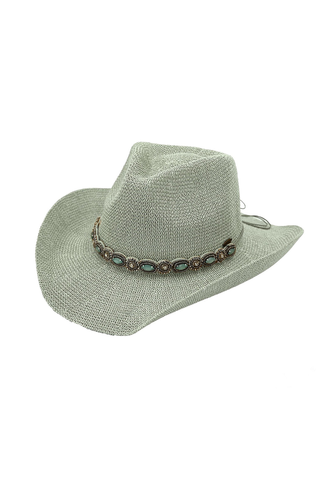 Jeweled Cowgirl Straw Hat