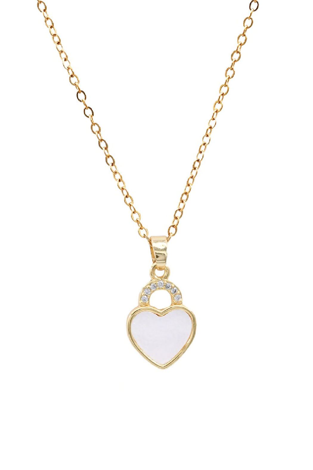 Mother of Pearl Heart Necklace