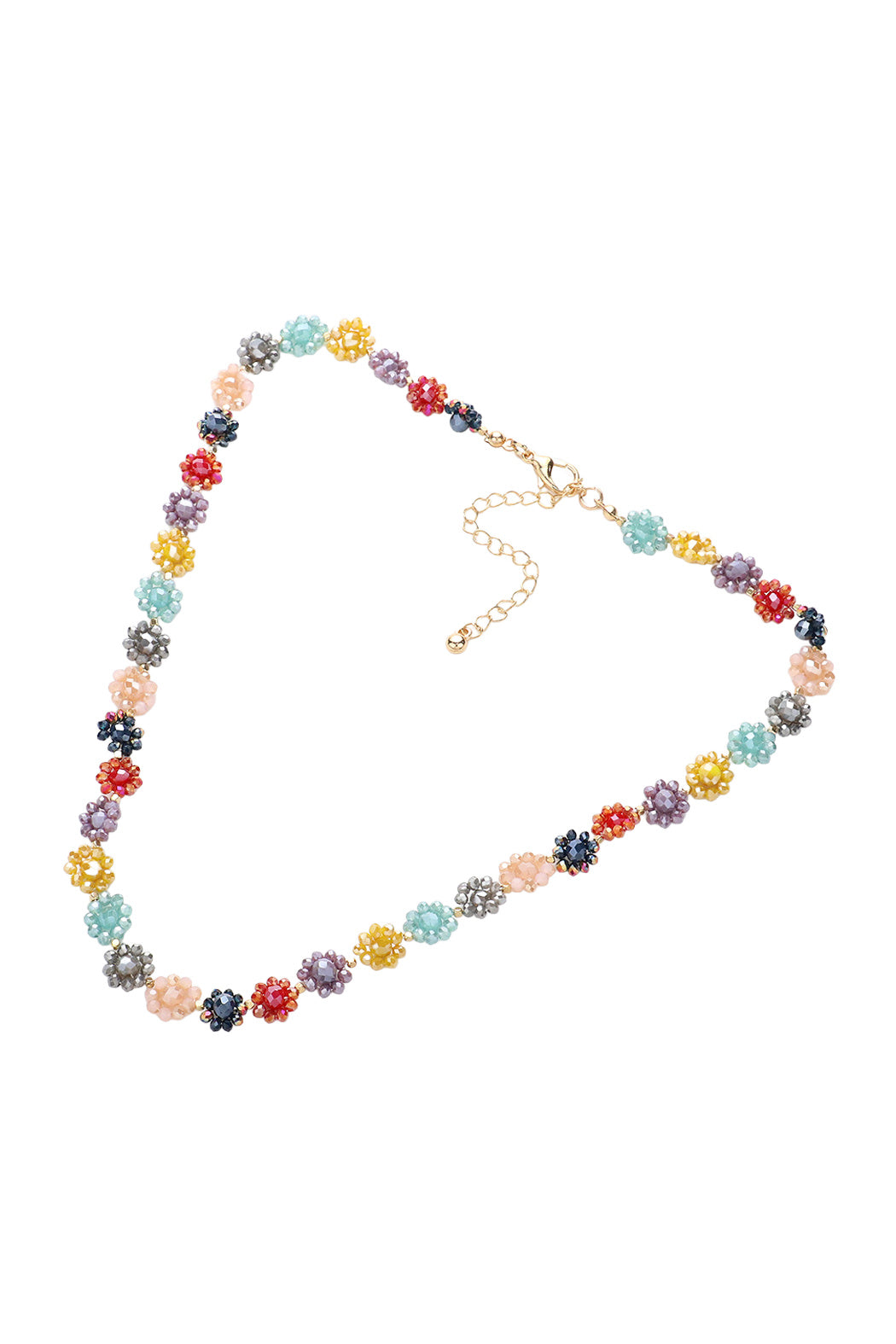 Faceted Bead Flower Necklace