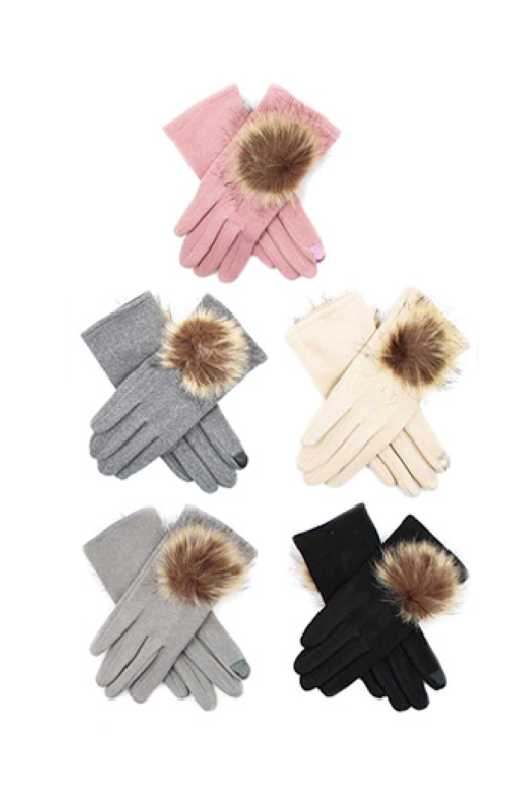 Set of 12 Smart Touch Large Pom Gloves