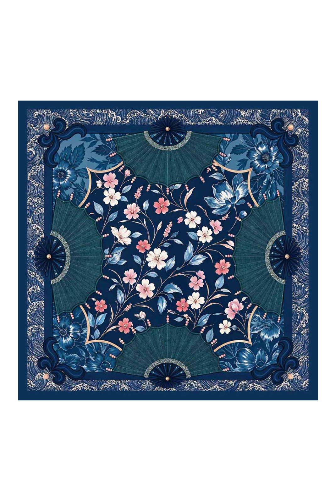Midnight Garden Fan Scarf