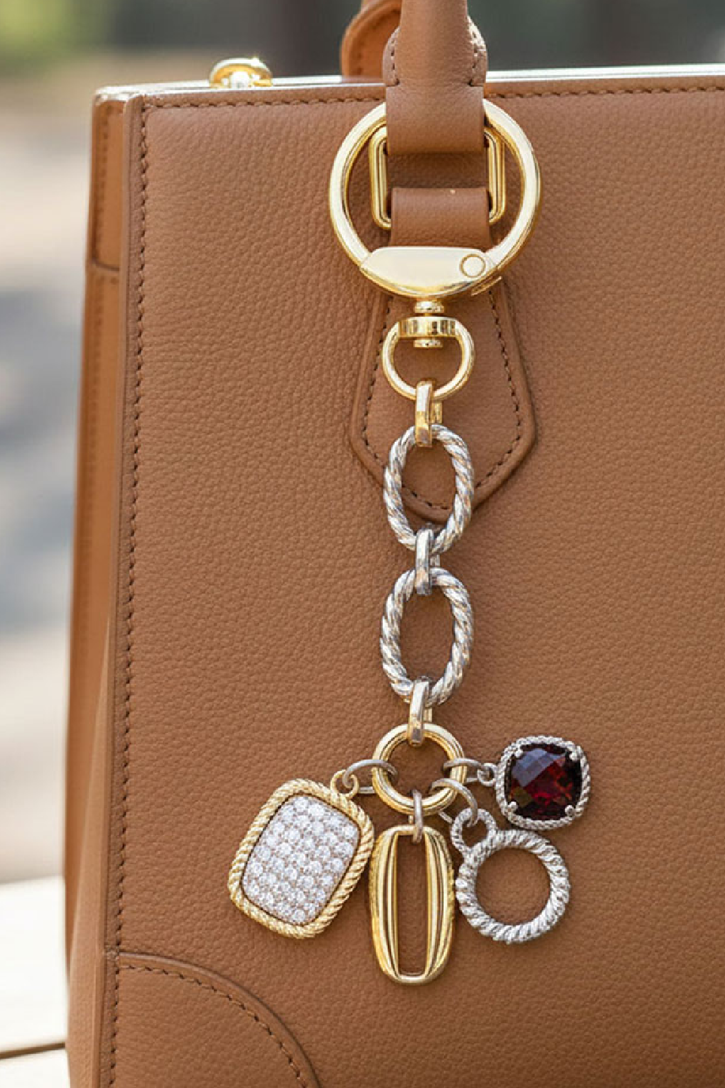 Gold Plated Keychain J Bag Charm