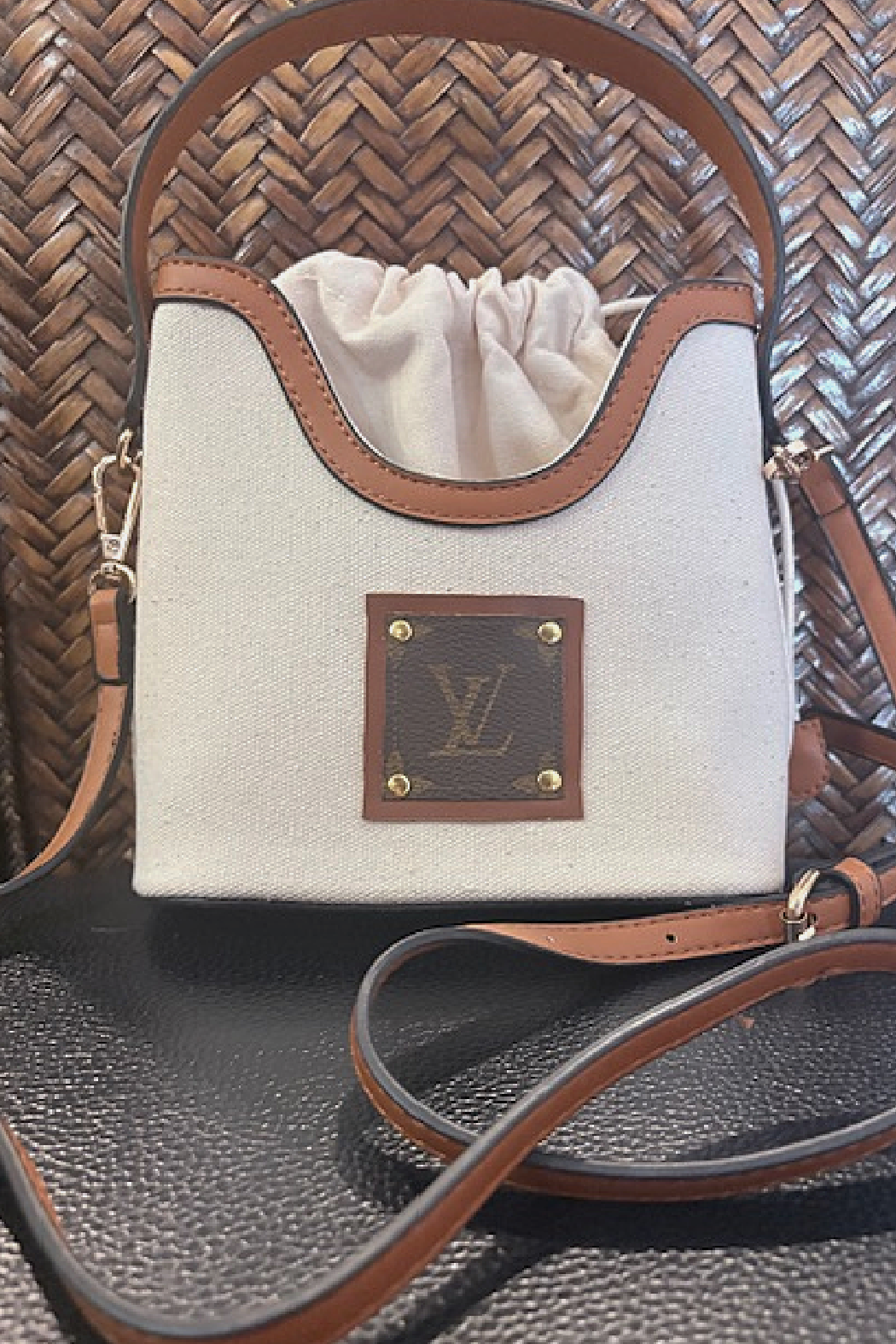 One-of-a Kind Upcycled Canvas Mini Bag