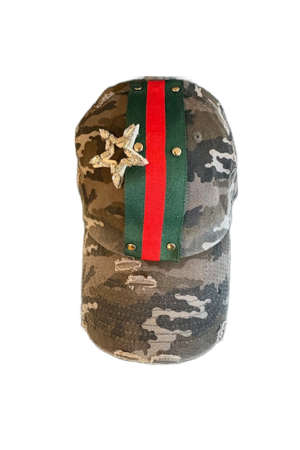 One-of-a-Kind Star Black Camouflage Cap