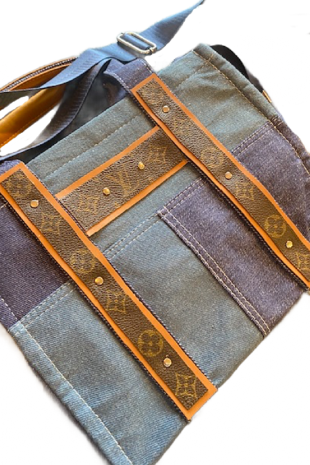 One of a Kind Louis Vuitton Upcycled Denim Bag