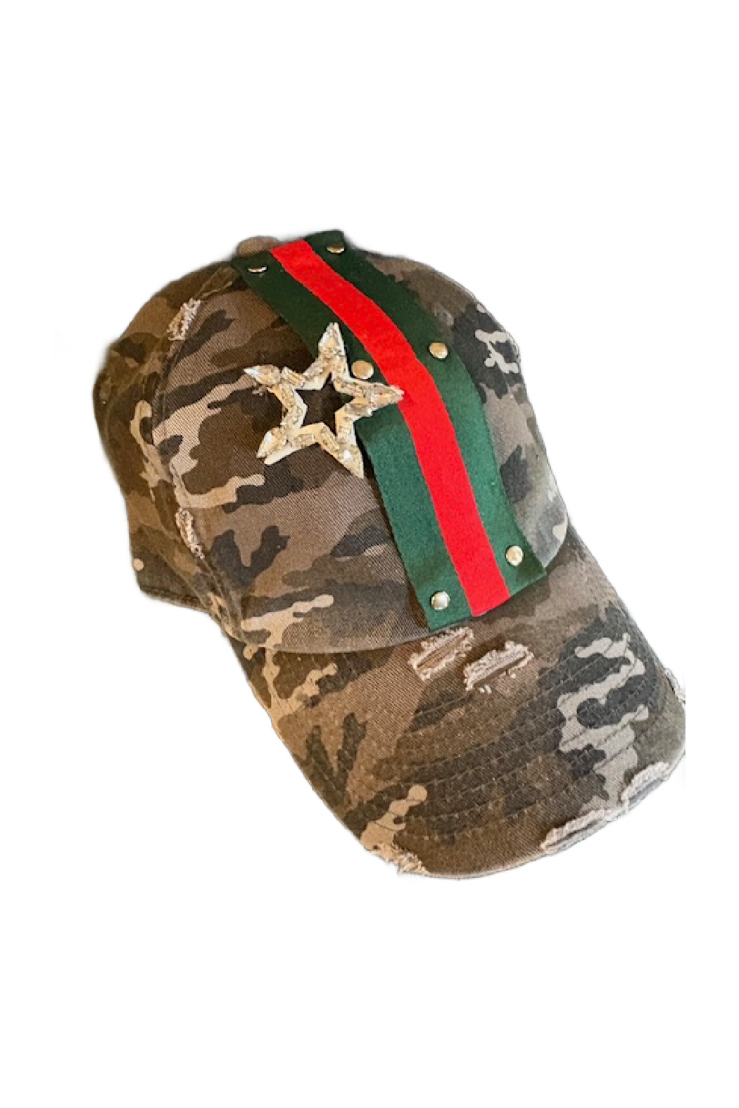 One-of-a-Kind Star Black Camouflage Cap