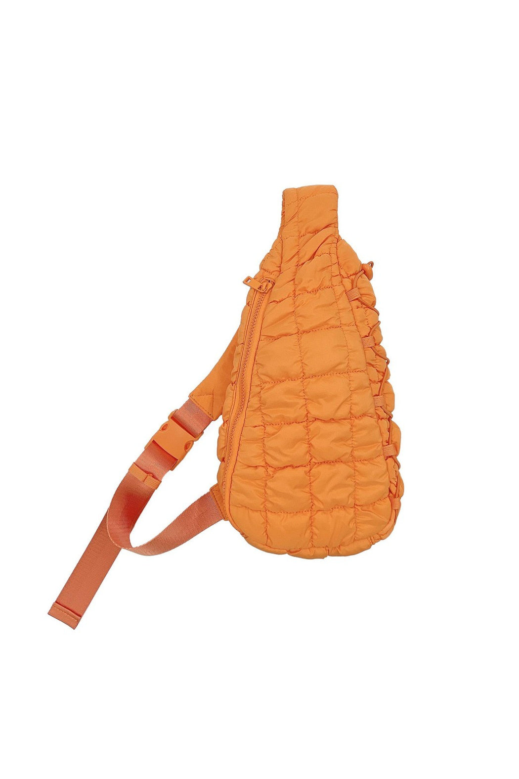 Quilted Puffer Drawstring Sling Bag