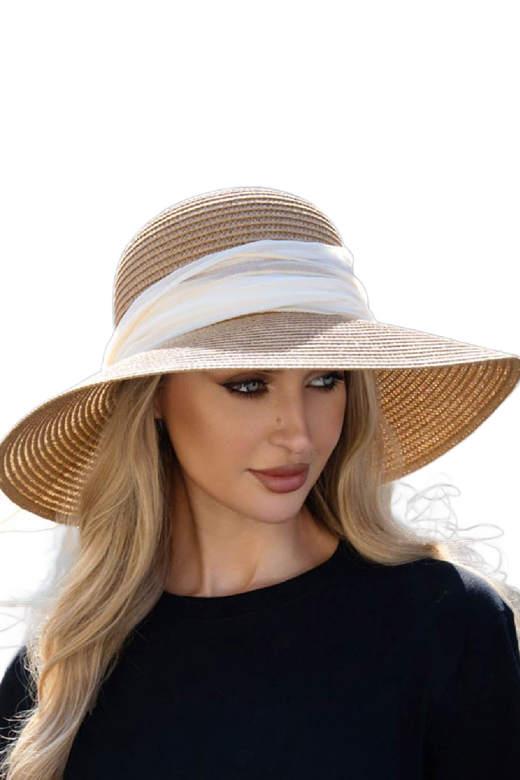 Oversized Band Straw Sun Hat