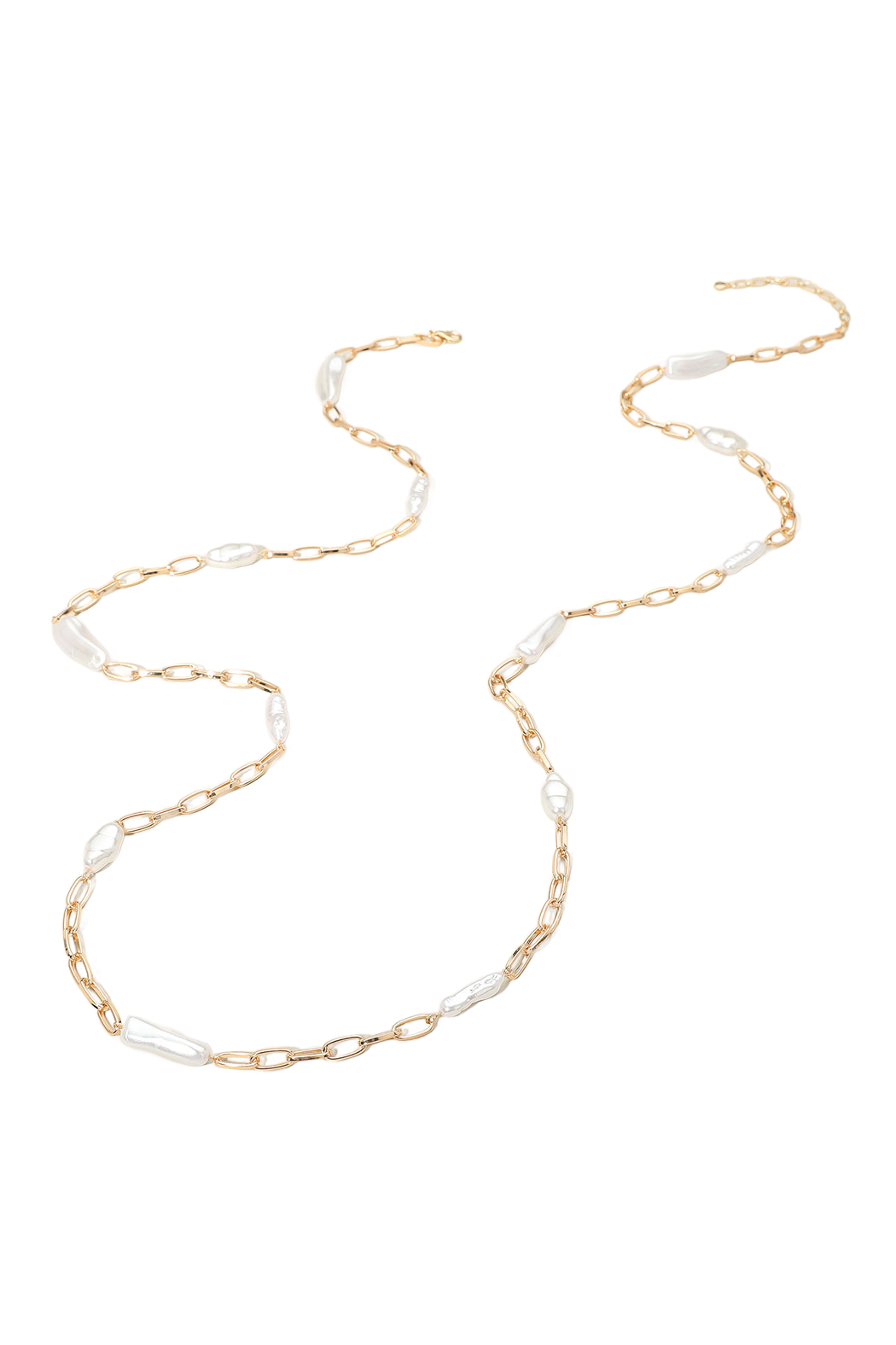 Pearl Paperclip Chain Necklace