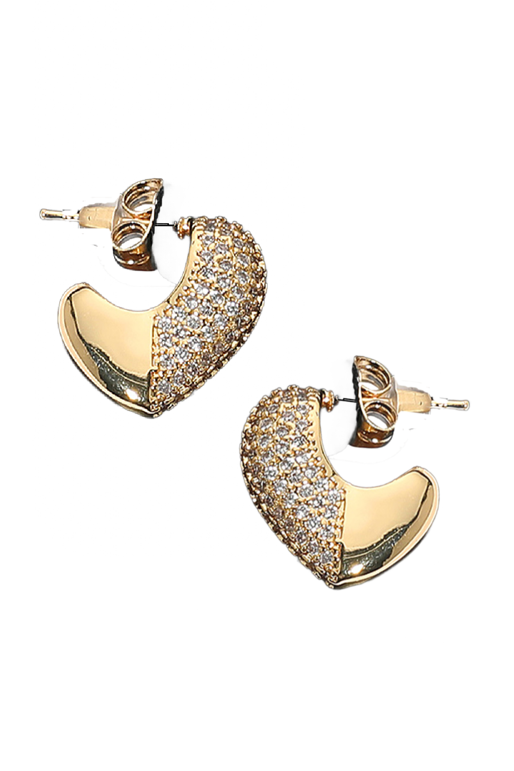 Gold Plated Heart Hoop Earrings