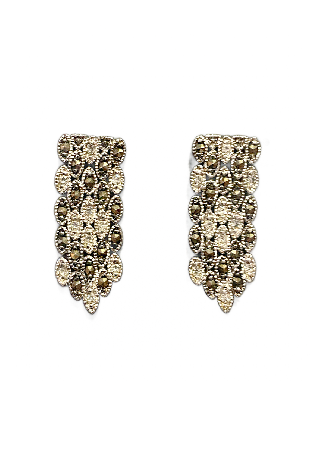 Silver Cubic Zirconia Pave Earrings