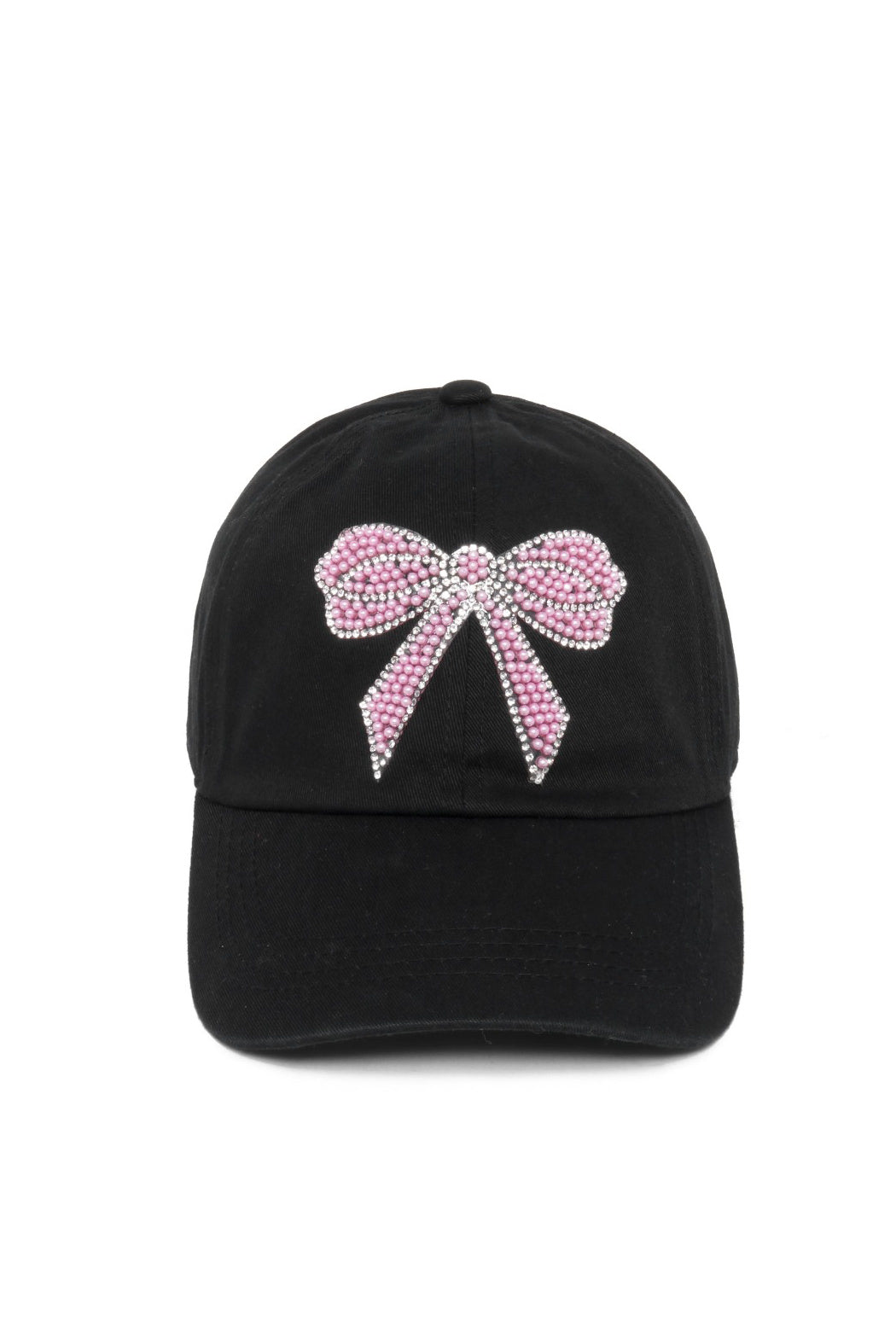 Pearl and Crystal Bow Cap