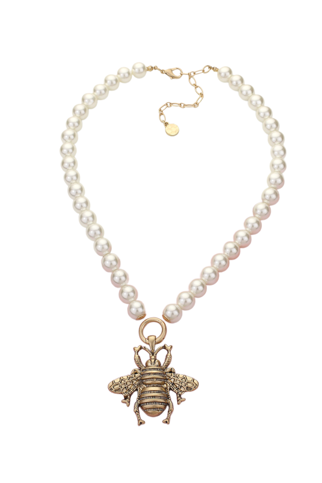 Bee on Pearl Necklace