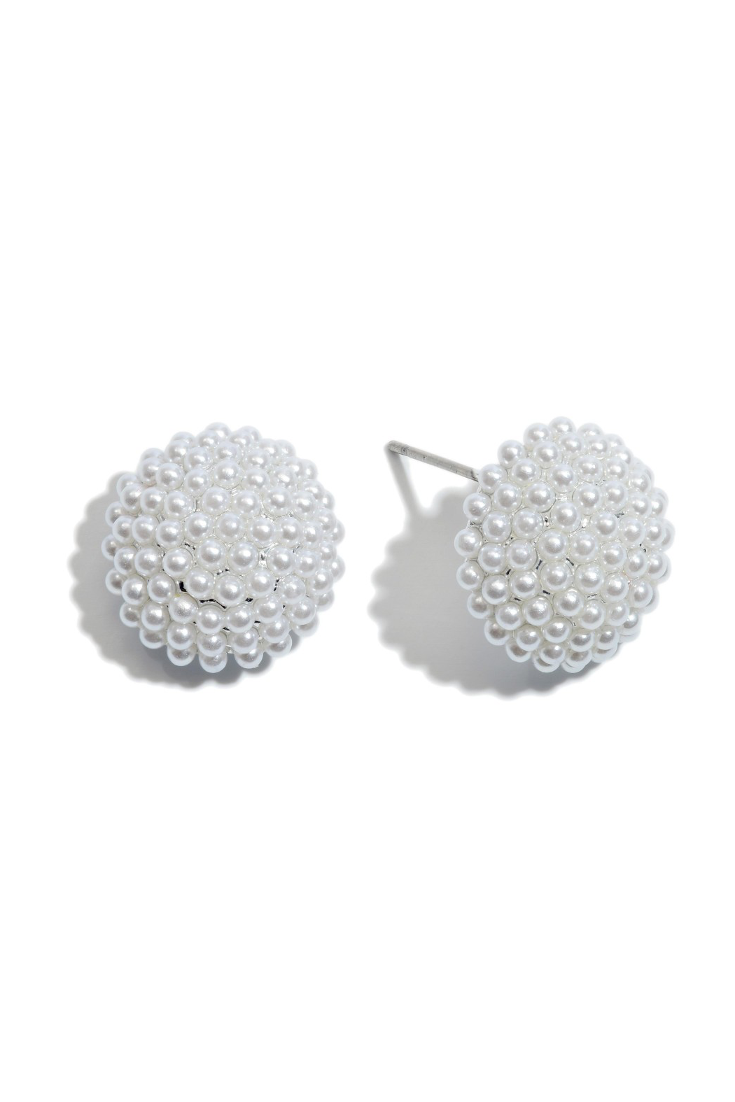 Pearl Button Earrings