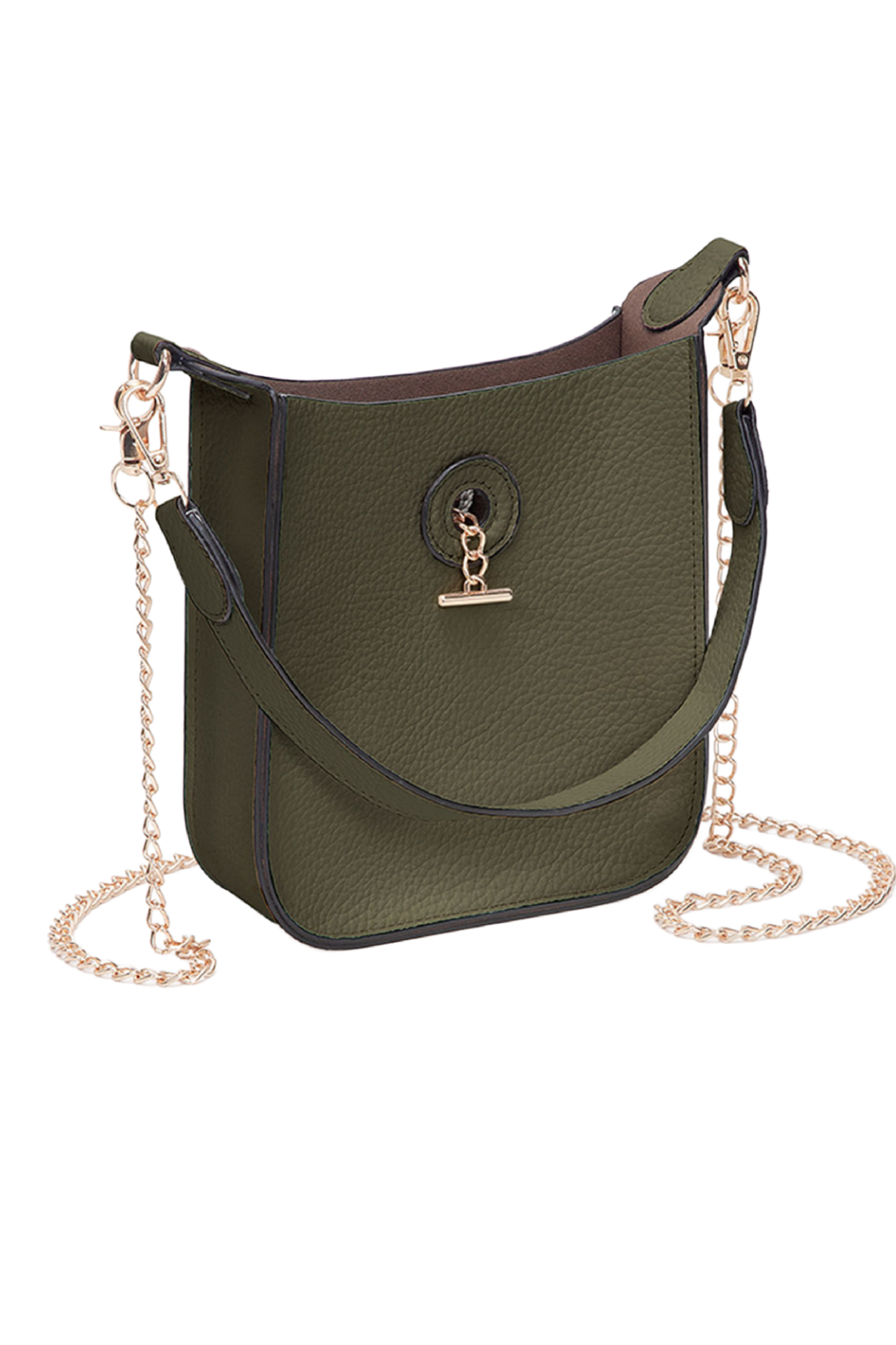 Pebbled Vegan Leather Shoulder Crossbody Bag