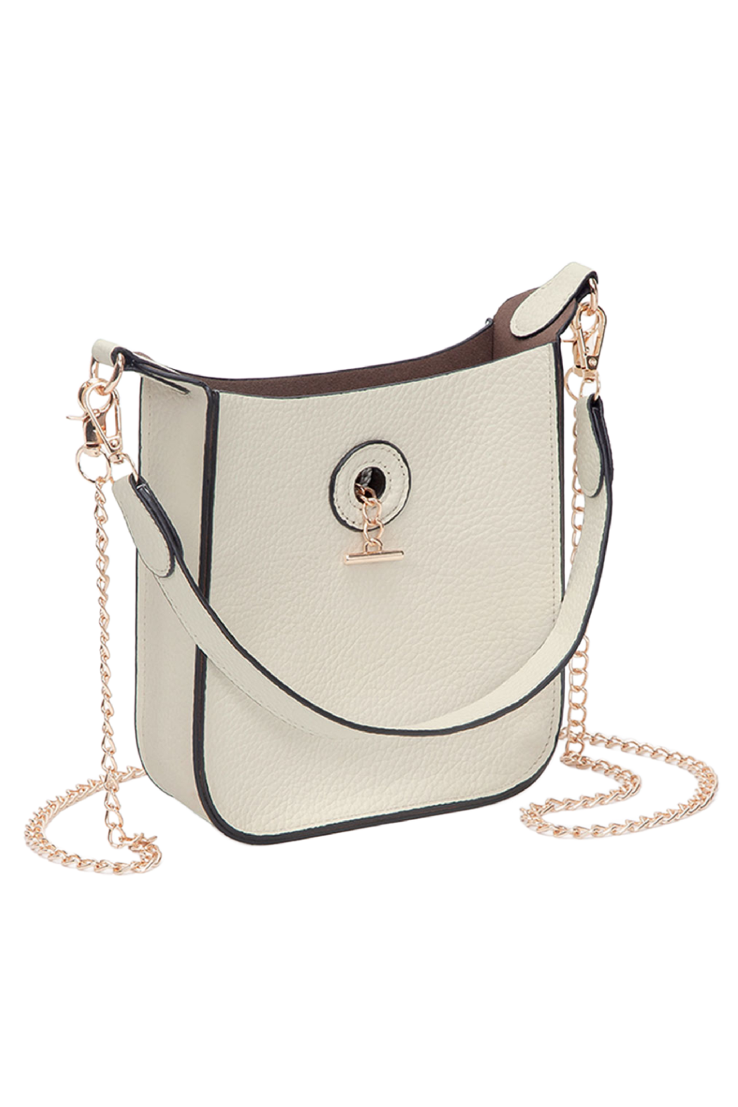 Pebbled Vegan Leather Shoulder Crossbody Bag