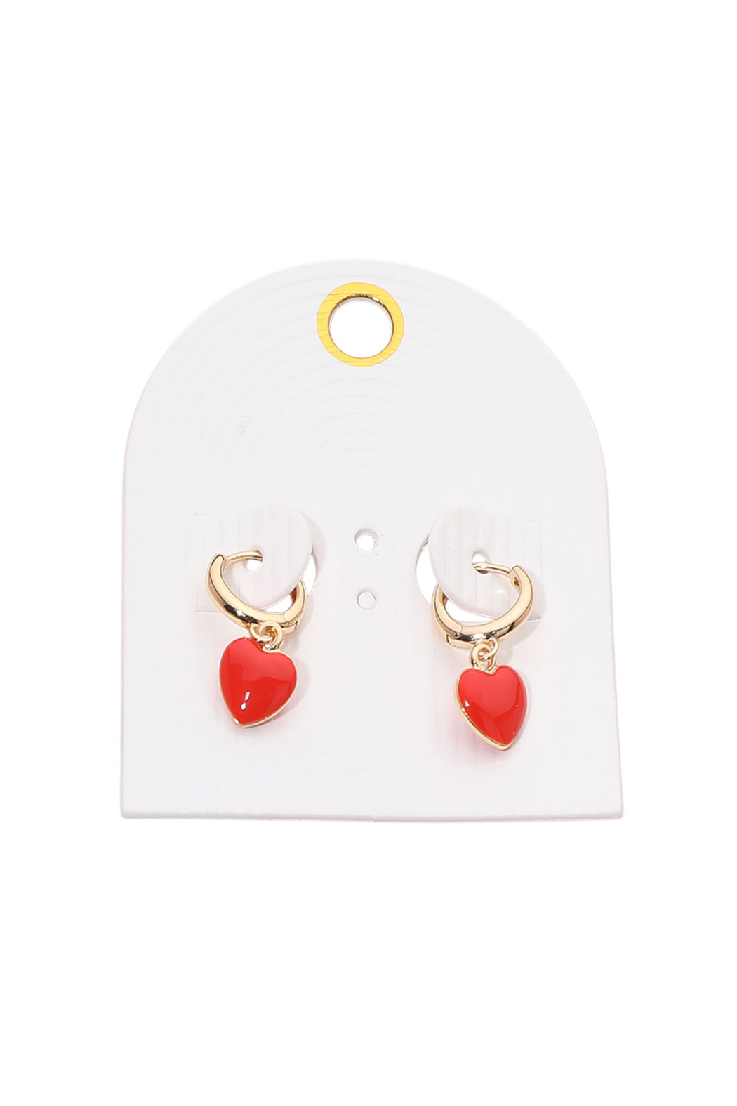 Petite Heart Huggie Hoops