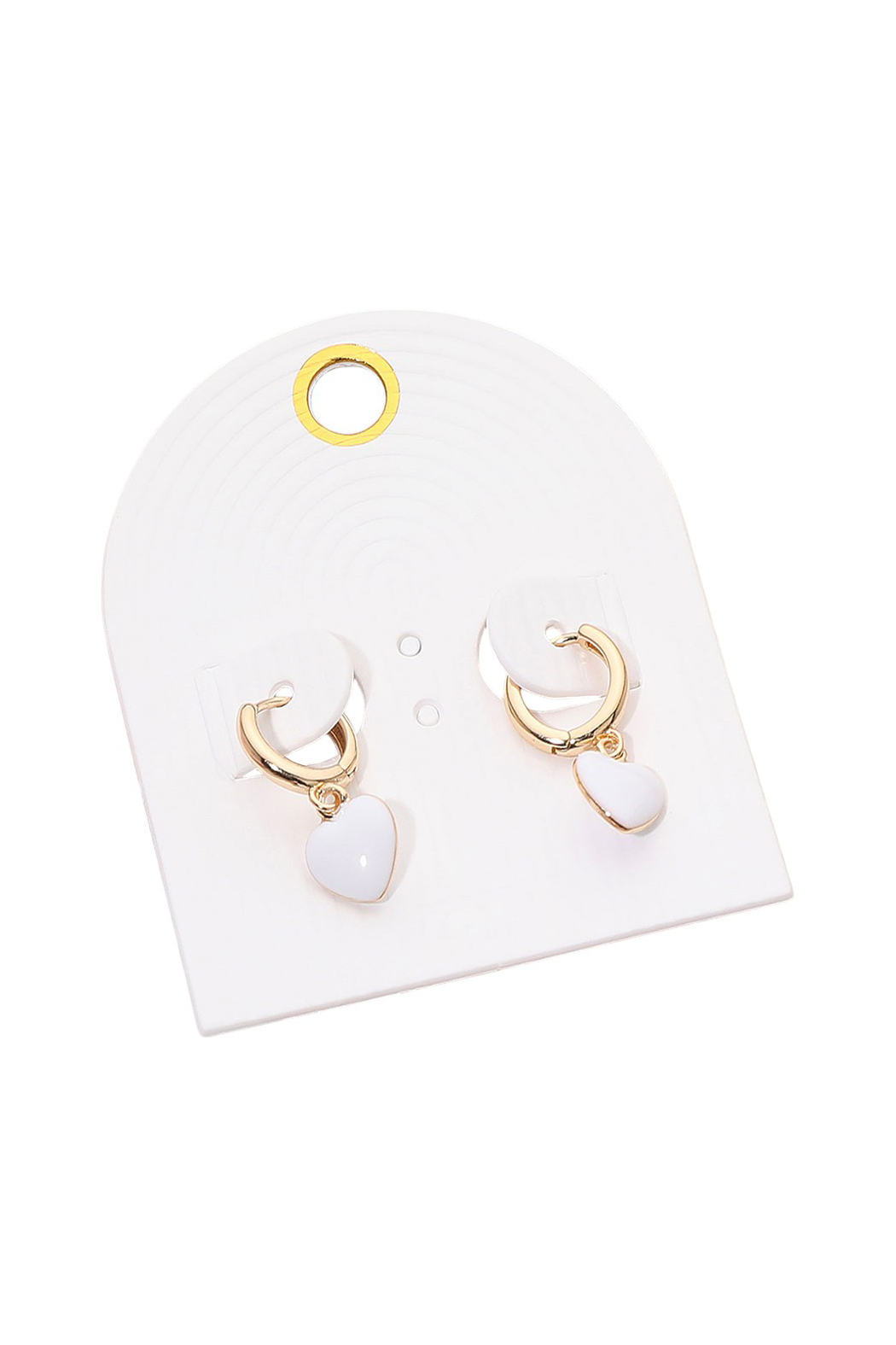 Petite Heart Huggie Hoops