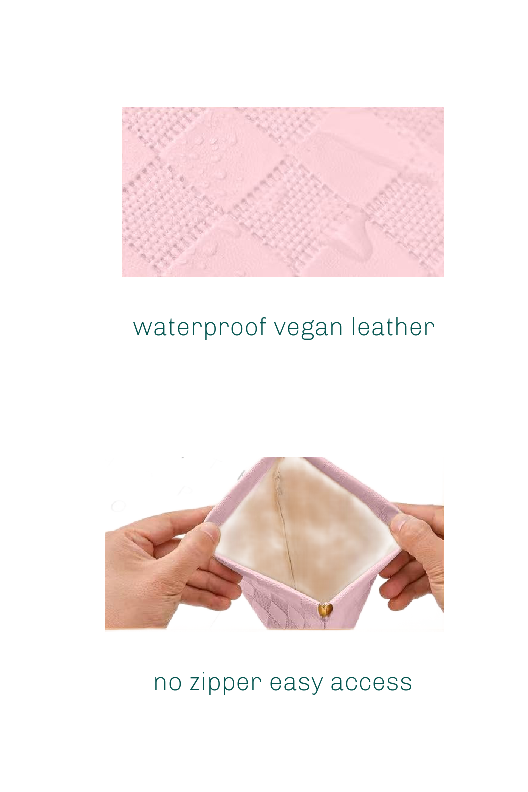 Set of 2 Upcycled Vegan Leather Pouch