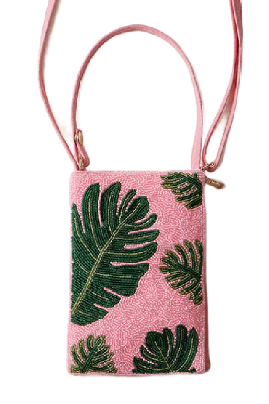 Tropical Beaded Cross Body Bag