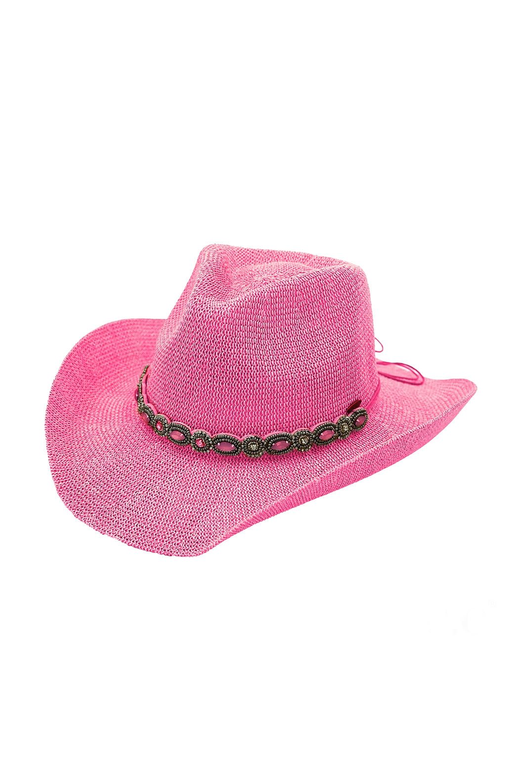 Jeweled Cowgirl Straw Hat