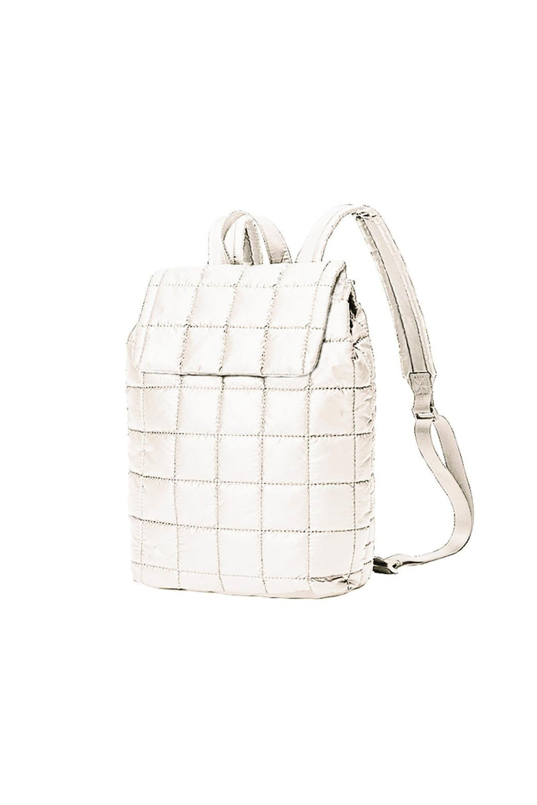 Quilted Fold-Over Backpack