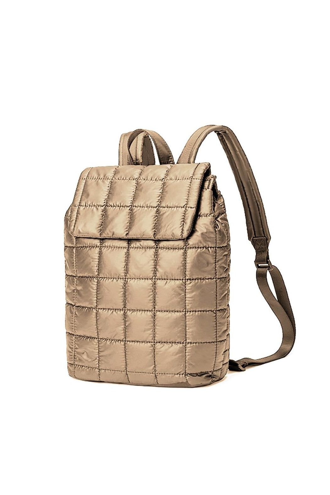 Quilted Fold-Over Backpack