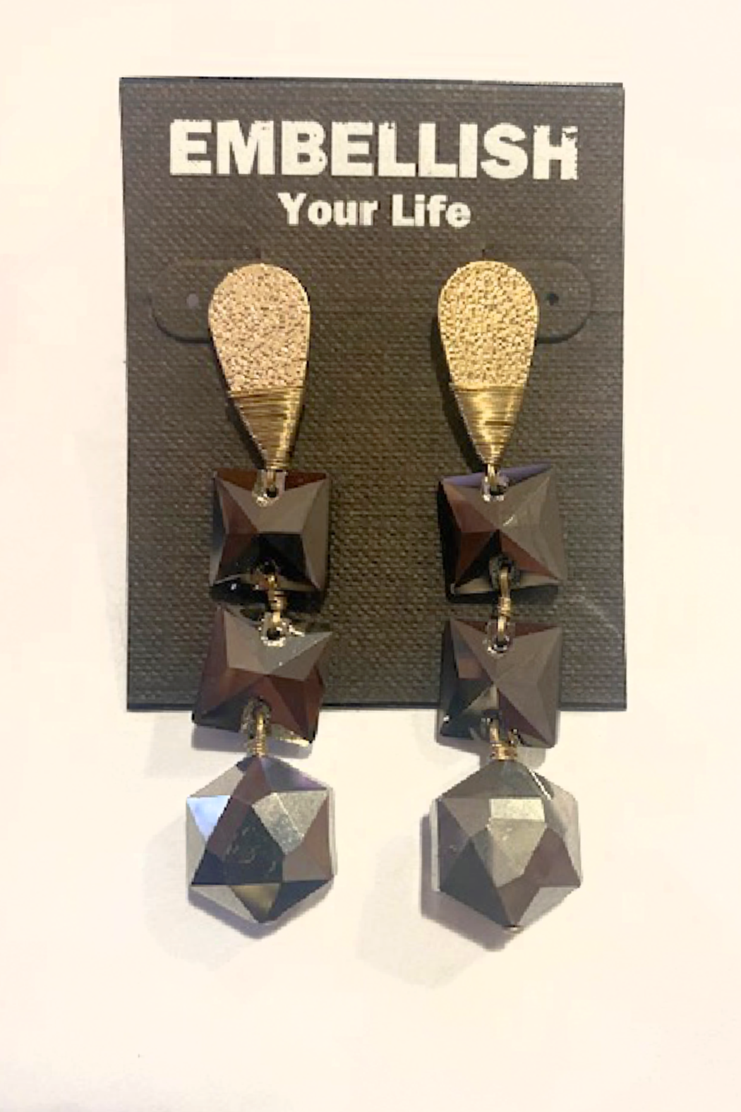 Hematite Pyramid Earrings