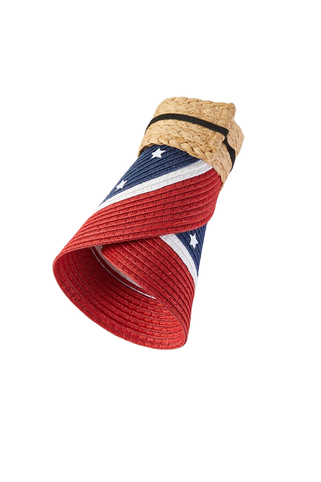 Patriotic Rollable Packable Straw Visor