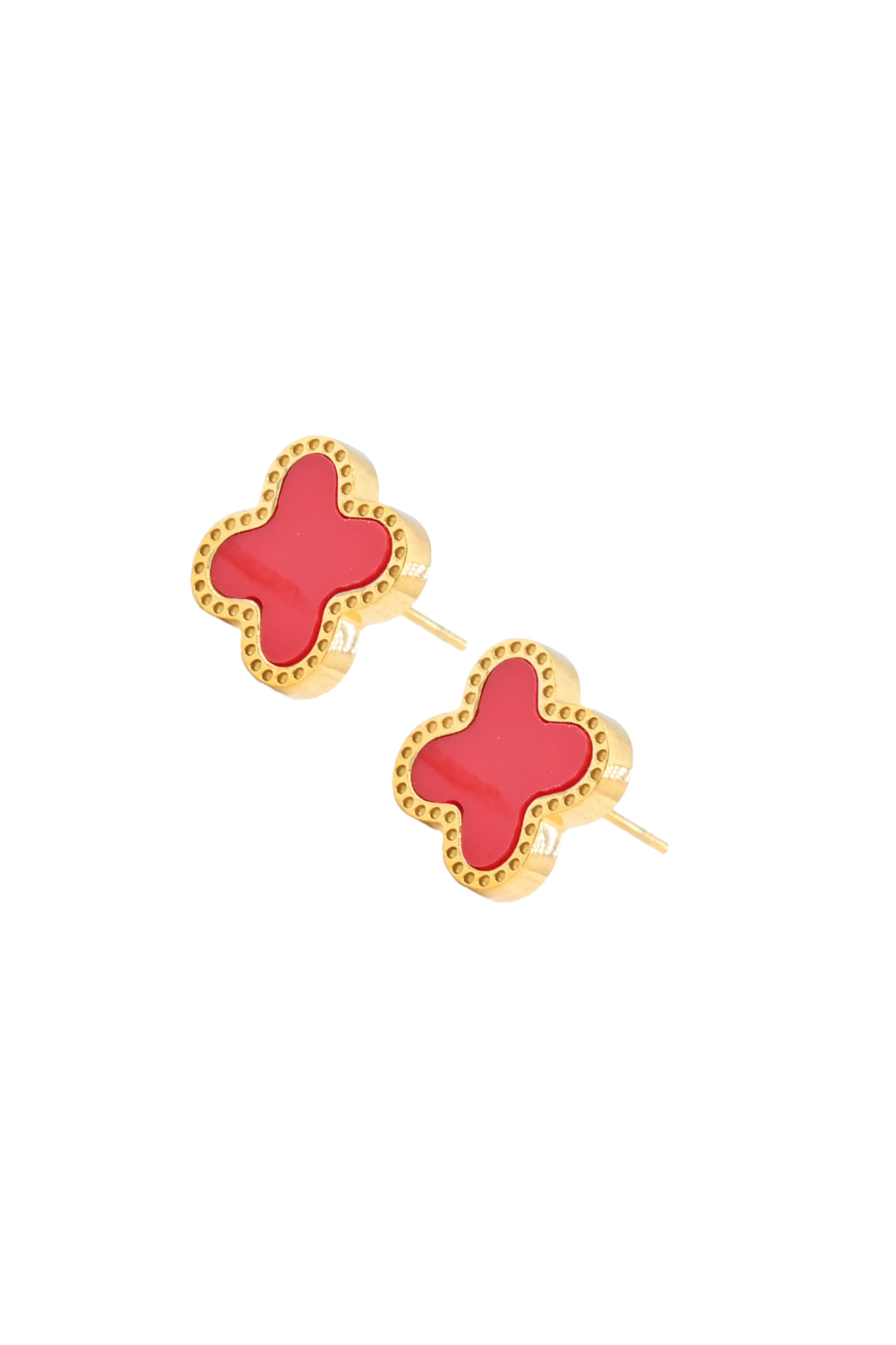 Stone Clover Earrings