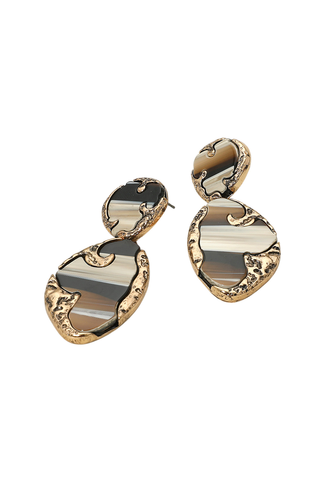 Stripe Resin Drop Earrings