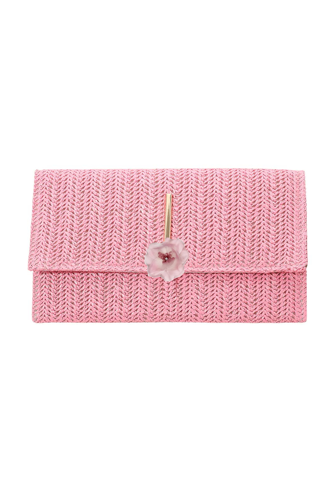 Rosey Straw Clutch Crossbody