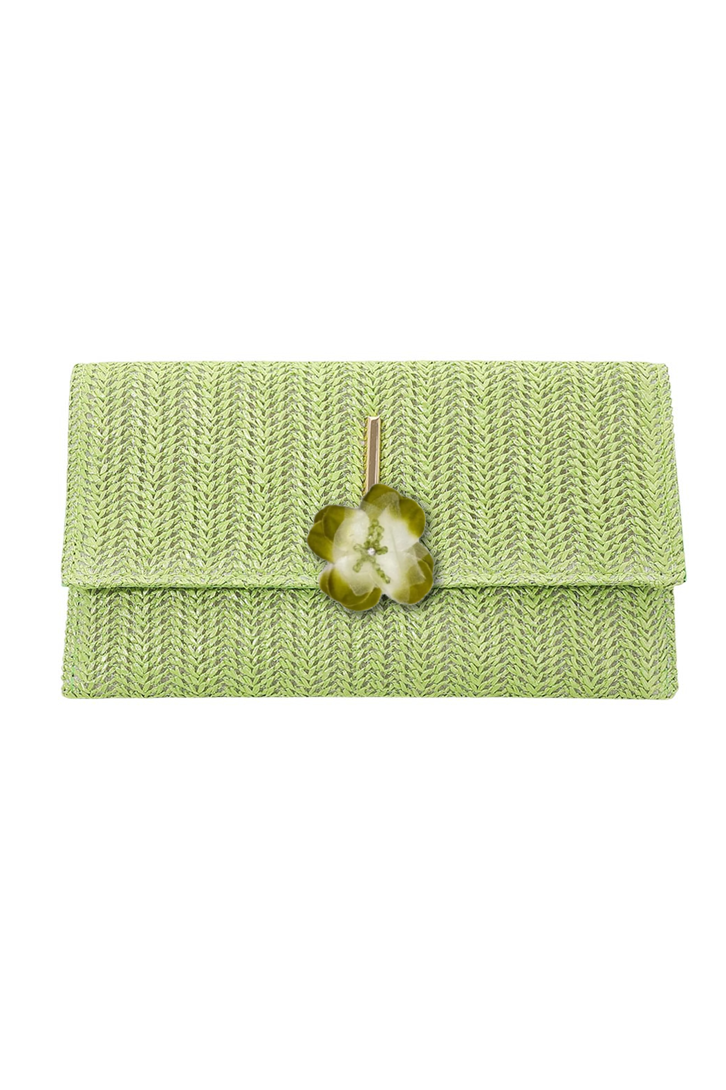 Rosey Straw Clutch Crossbody