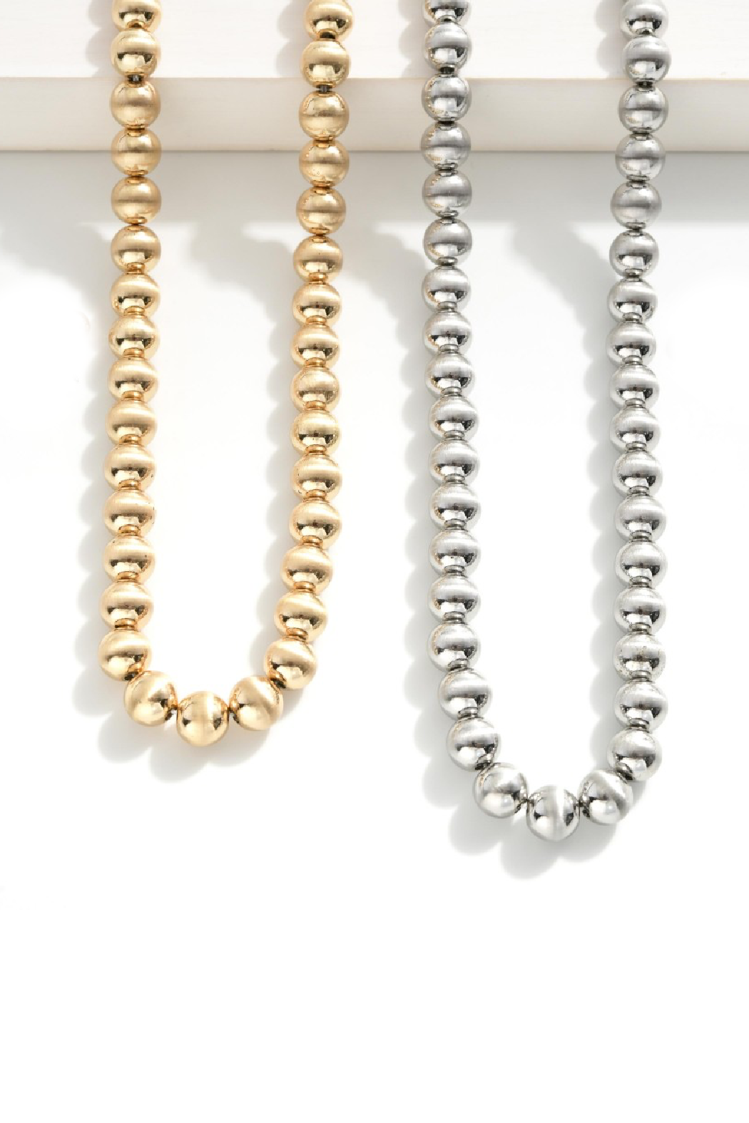 Satin Gold Bead Necklace