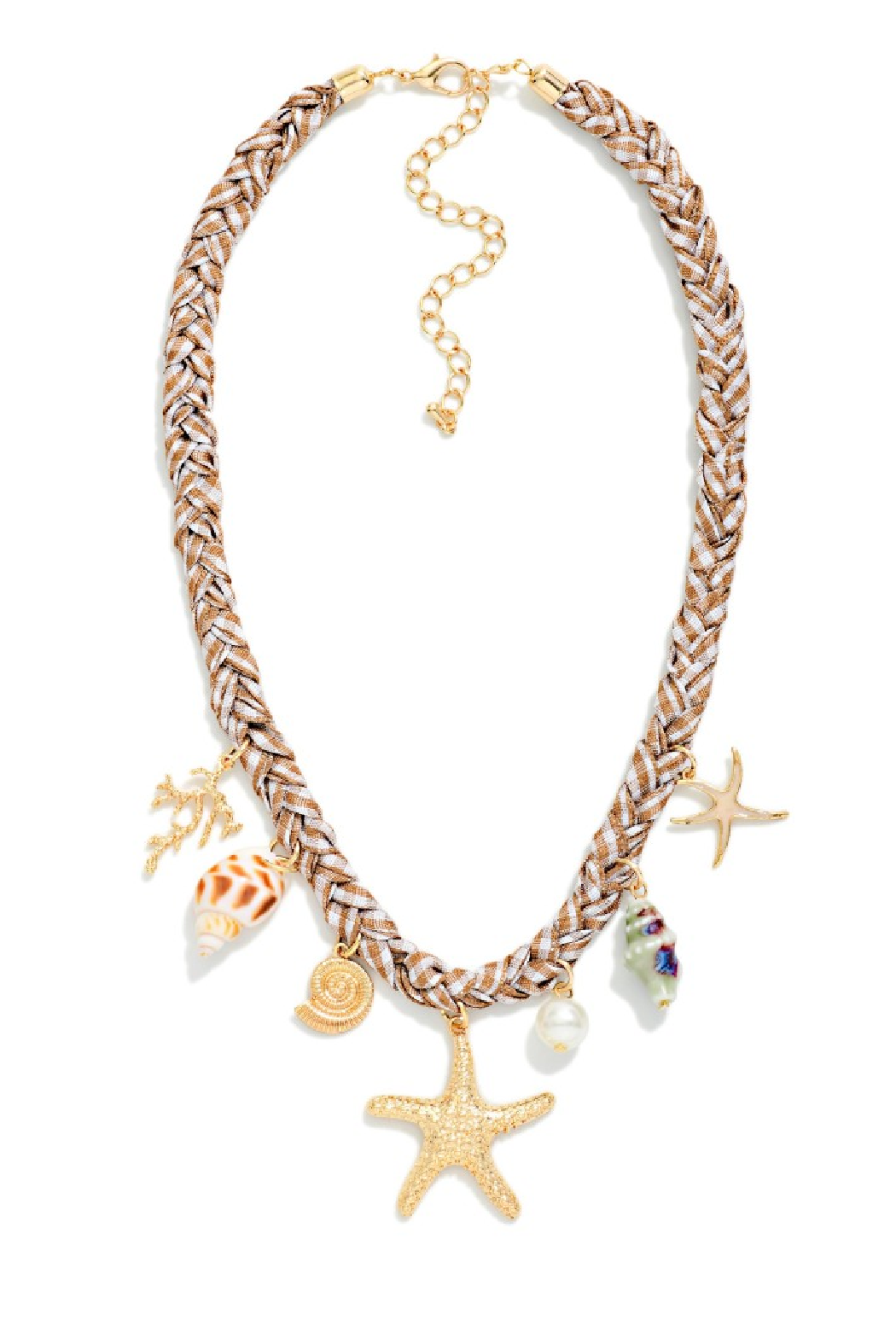 Coastal Gingham Scarf Necklace