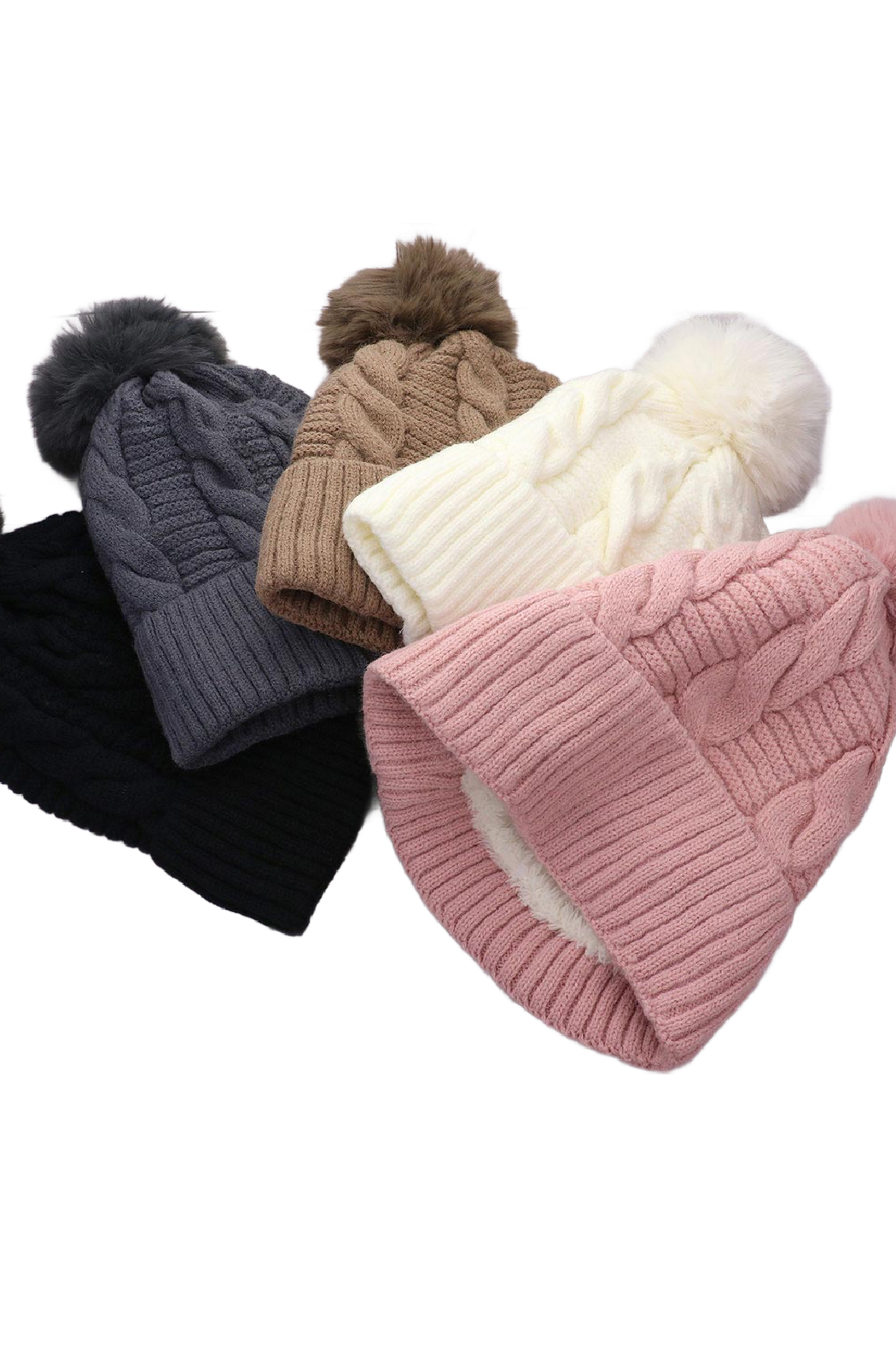 Cable Knit Hat and Glove Set