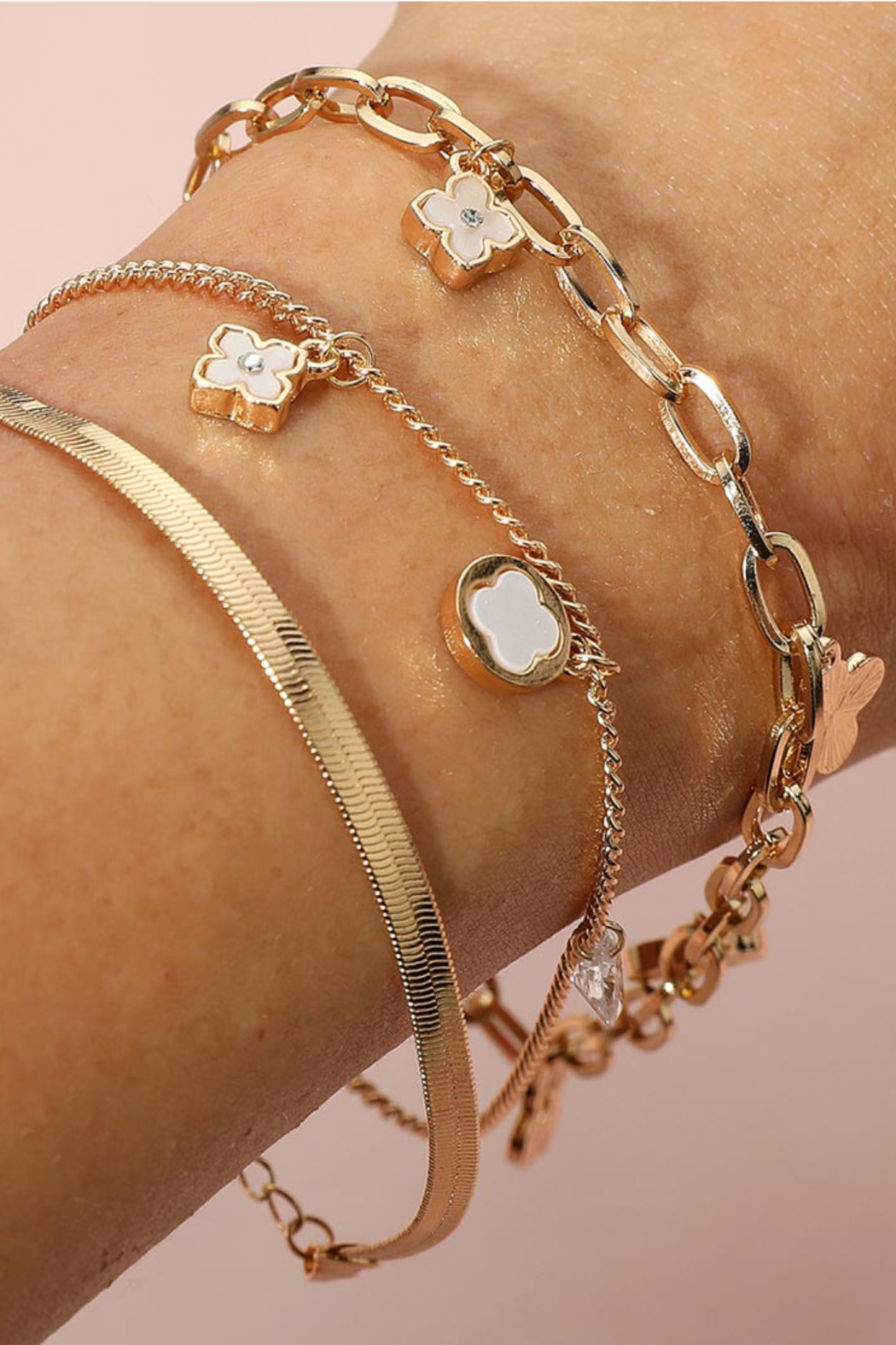 Set of 3 Clover Bracelet