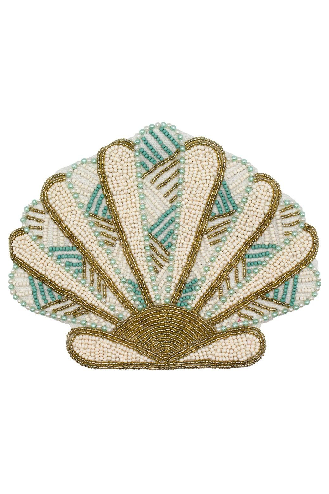 Scallop Shell Beaded Pouch