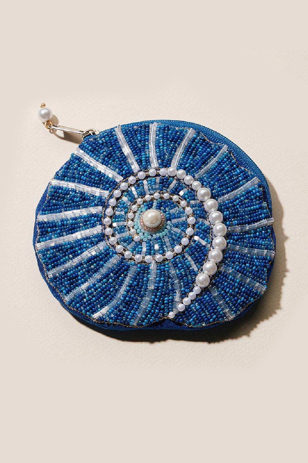 Escargot Shell Beaded Pouch