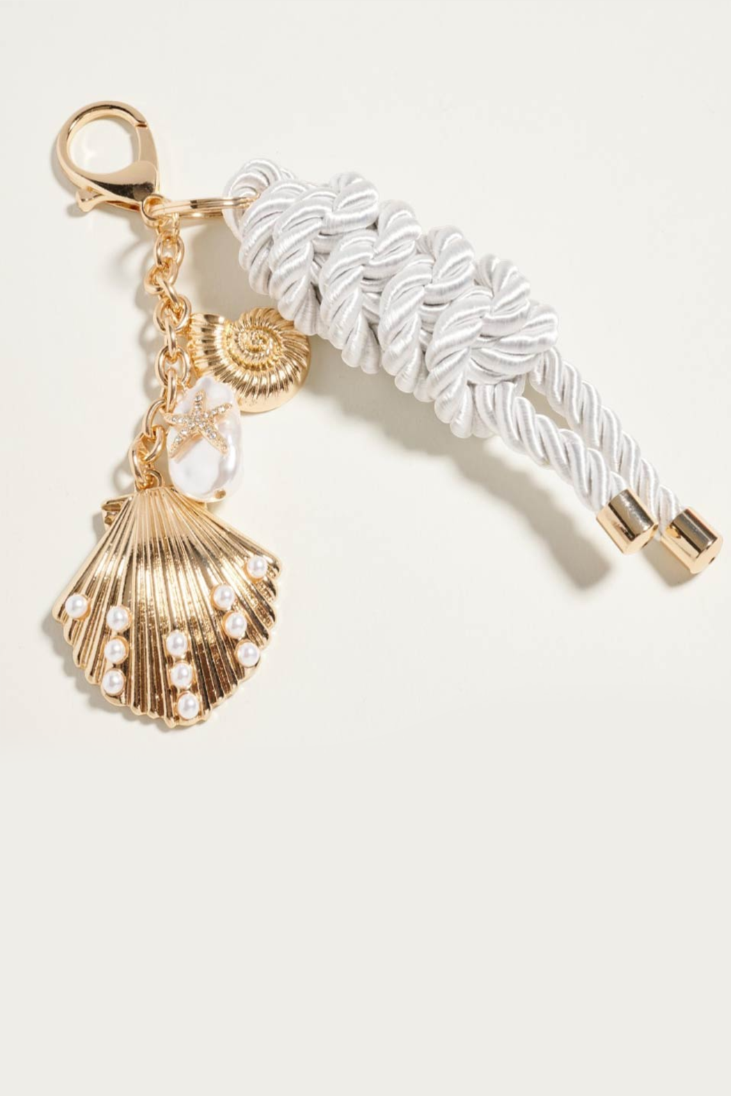 Nautical Shell Keychain Bag Charm