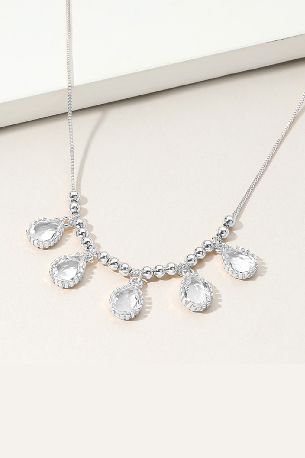 Crystal Tear Drop Necklace