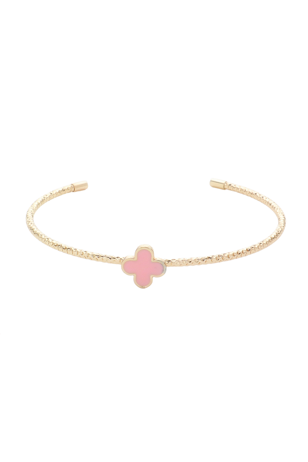 Skinny Enamel Clover Cuff