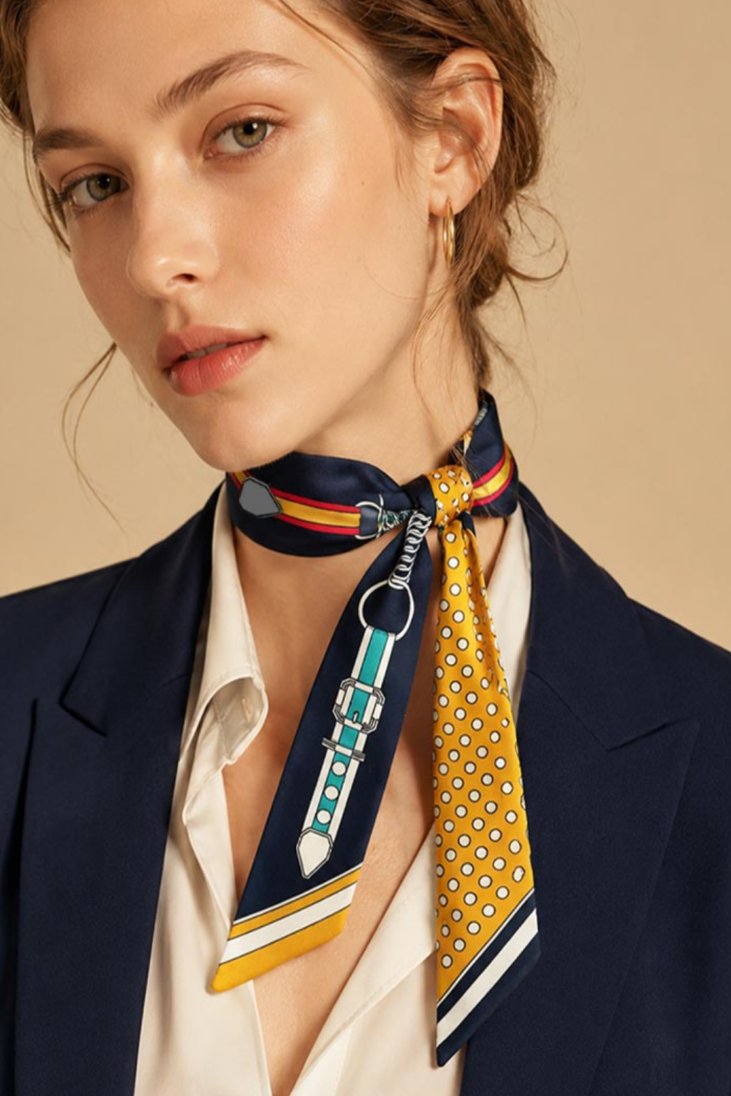 Skinny Belt and Chain Scarf