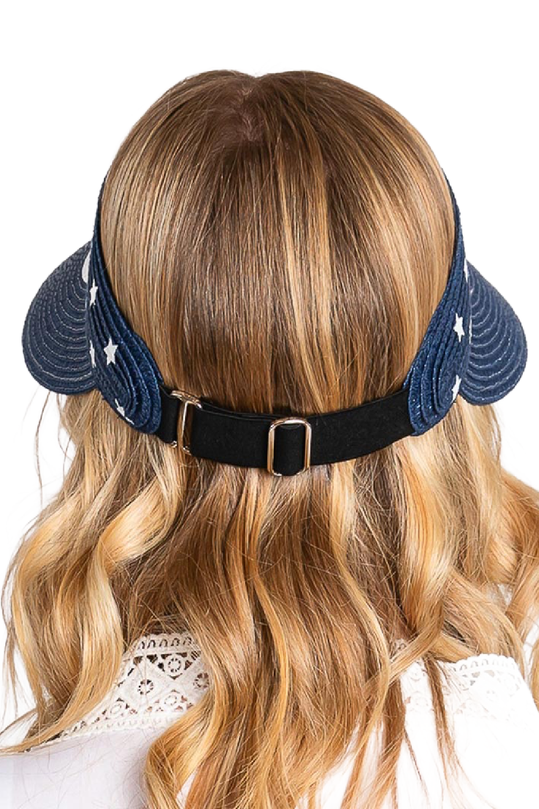 Patriotic Straw Visor